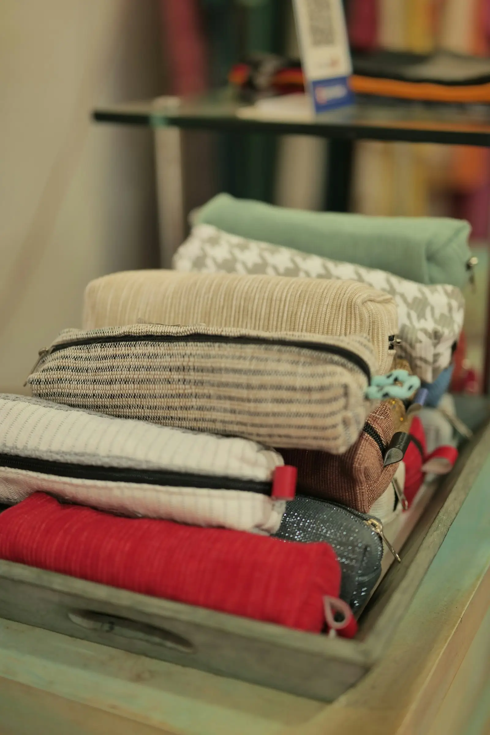 A stack of soft folded knitwear